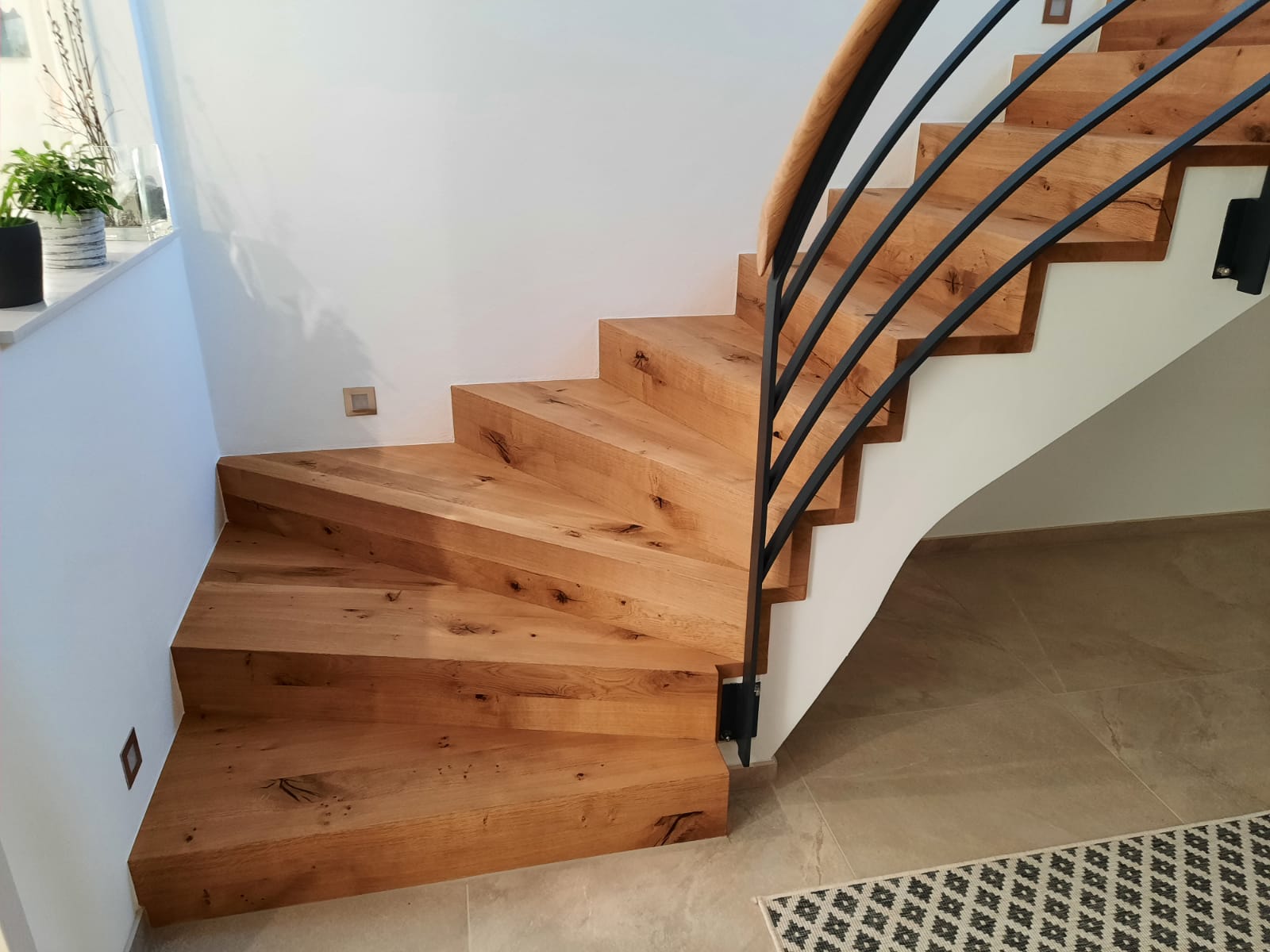 Treppe mit Stahlkonstruktion